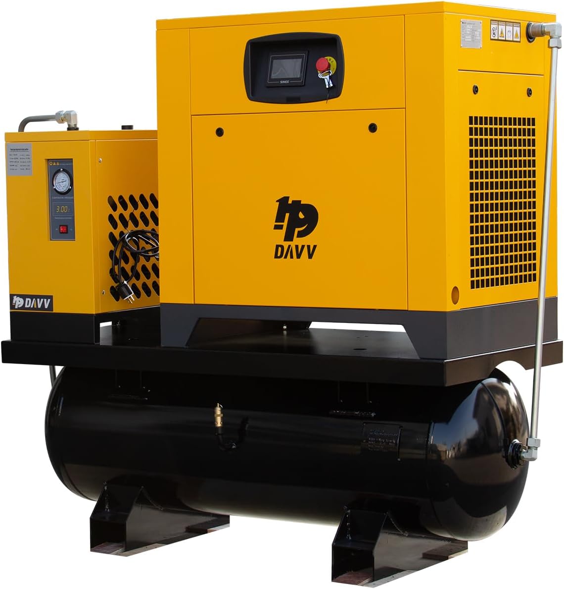 buy hpdavv 20hp rotary screw air compressor,20hp variable frequency drive air compressor,hpdavv rotary screw compressor pros cons,best 20hp screw air compressor for workshop,hpdavv 15kw air compressor worth buying,80 gallon rotary screw compressor with dryer - detailed features and technical specifications