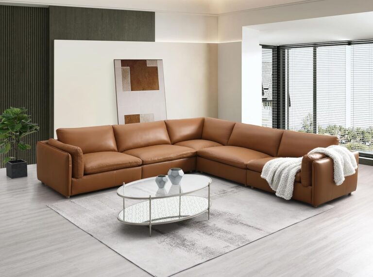 Image 1 of buy leather modular sectional