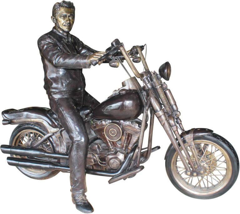 Image 1 of buy life-size bronze motorcycle statue