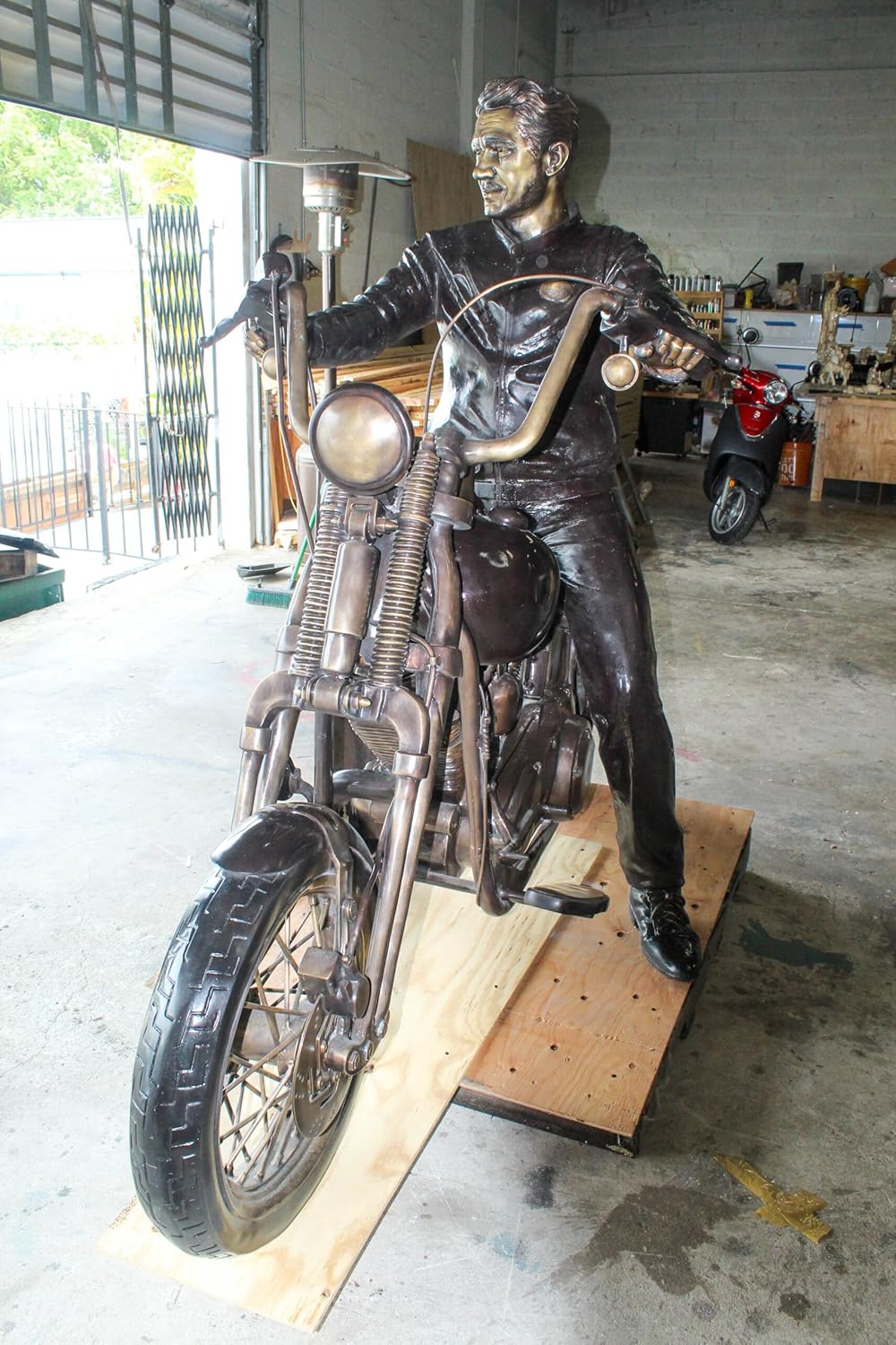buy life-size bronze motorcycle statue,life-size bronze statue worth buying,bronze motorcycle sculpture pros cons,NIFAO bronze statue honest assessment,best life-size motorcycle art,bronze rider statue vs alternatives unboxing and complete package contents