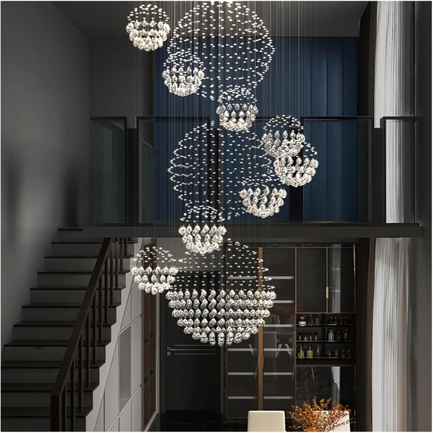 buy luxury duplex crystal chandelier,luxury duplex chandelier worth buying,best modern minimalist villa lighting,crystal chandelier pros and cons,duplex stairwell lighting options,should I buy a duplex crystal chandelier unboxing and complete package contents