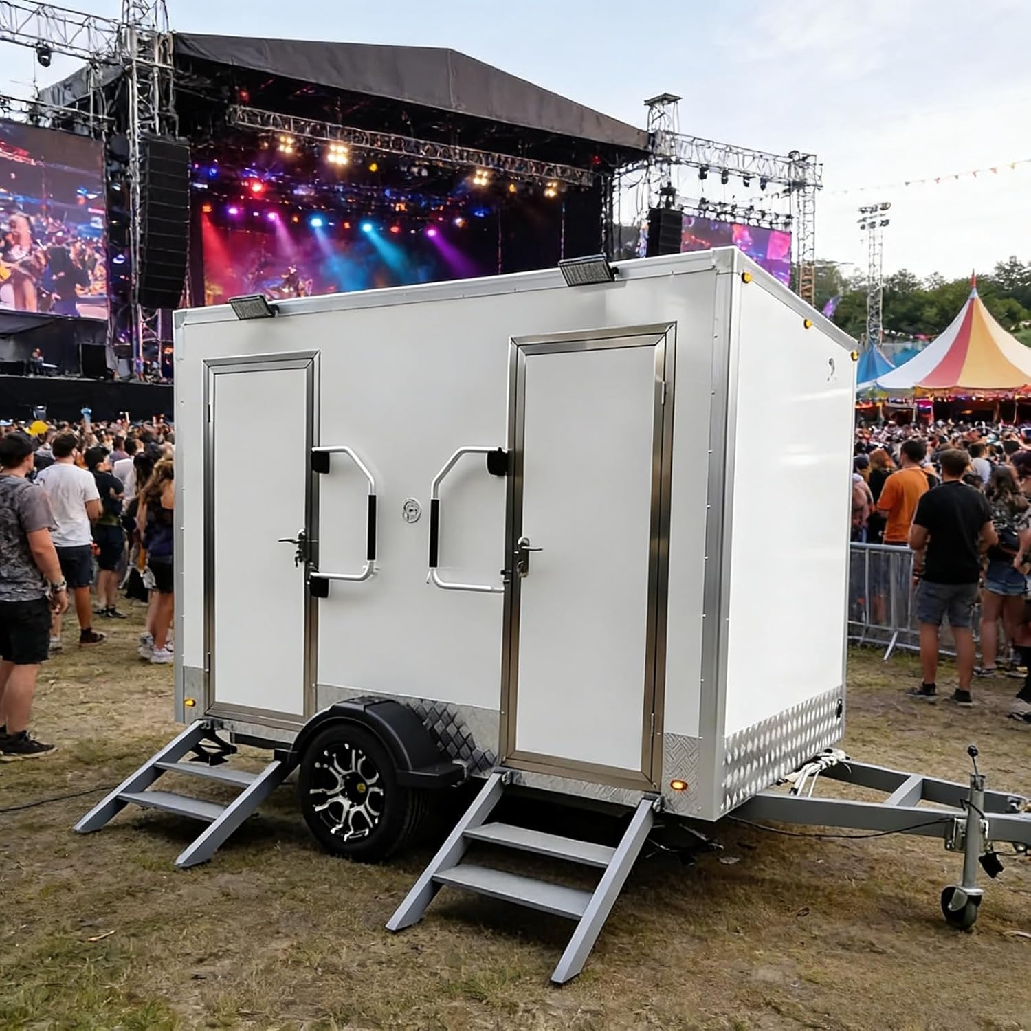 buy luxury portable bathroom trailer,luxury mobile restroom for events,portable shower toilet trailer pros cons,high end portable bathroom vs standard,best portable restroom trailer for weddings,should I buy a VIP bathroom trailer - detailed features and technical specifications