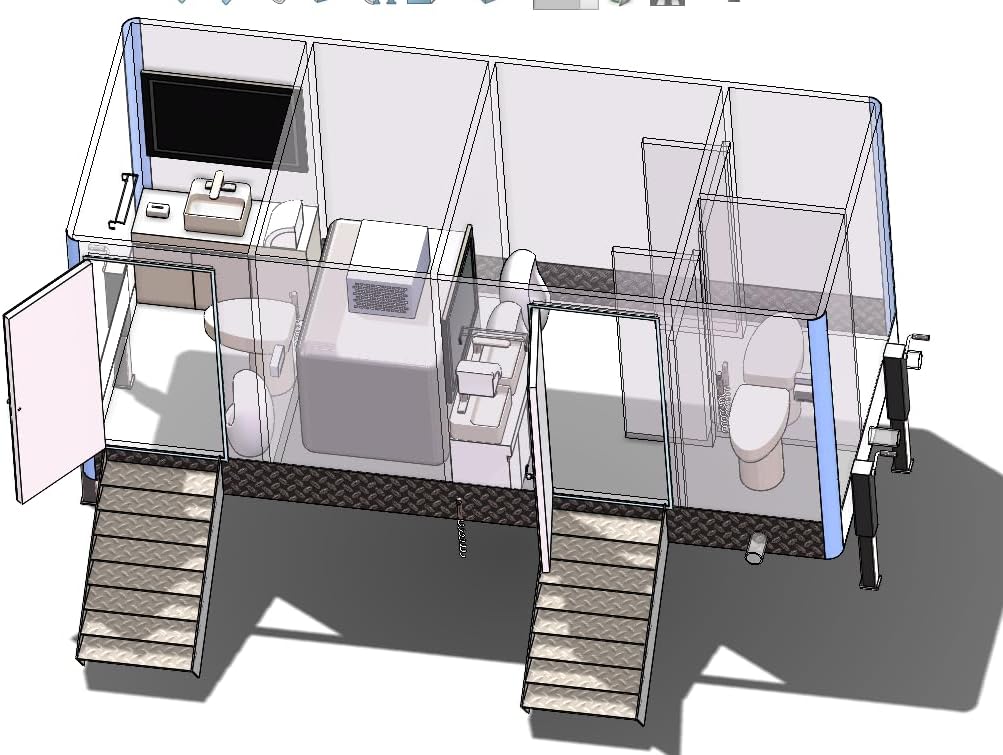 Unboxing the buy mobile toilet trailer,should I buy a mobile toilet trailer,mobile toilet trailer pros cons,mobile toilet trailer vs alternatives,mobile toilet trailer worth buying,best portable restroom trailer showing packaging and all included components