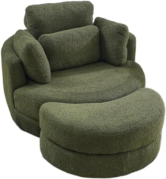 Image 1 of buy oversized swivel chair with ottoman