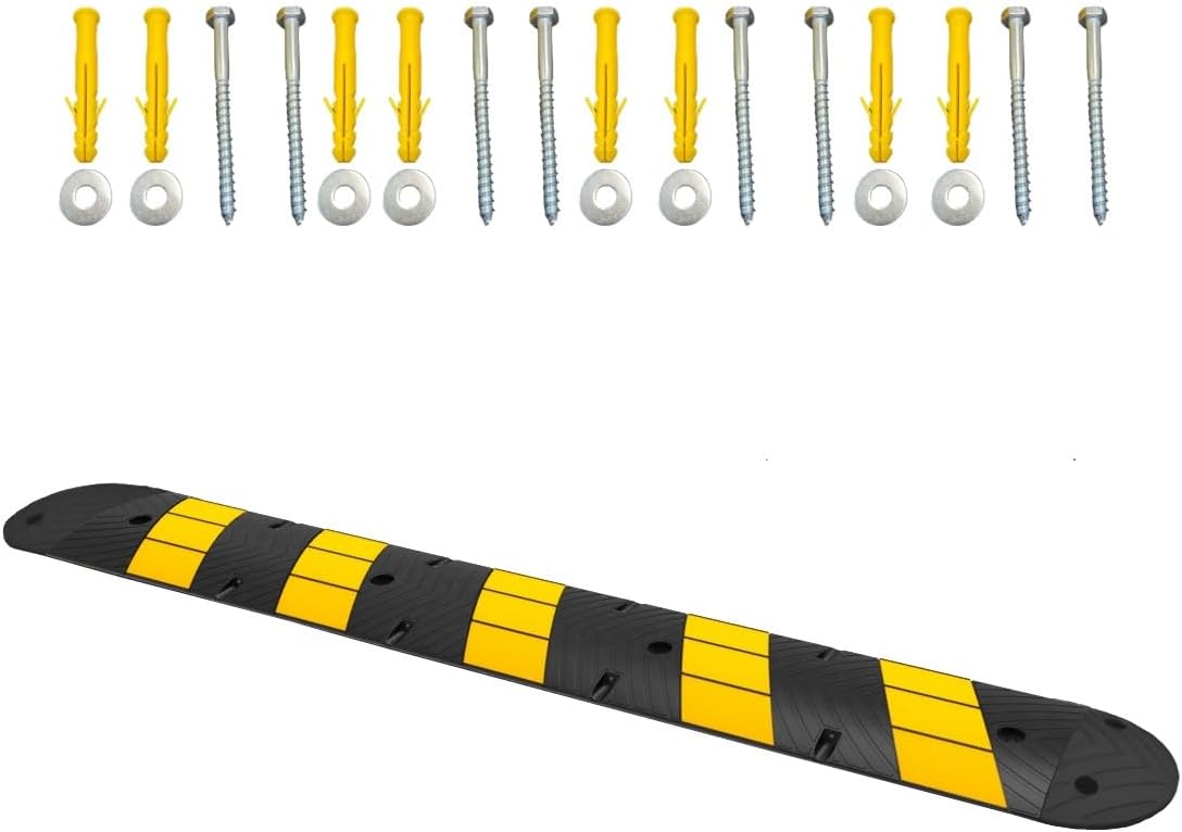 buy rubber speed bump bulk pack,heavy duty speed bump for parking lot,traffic calming products worth it,rubber speed bumps pros cons,best modular speed bump for driveway,should I buy traffic kontrol speed hump unboxing and complete package contents