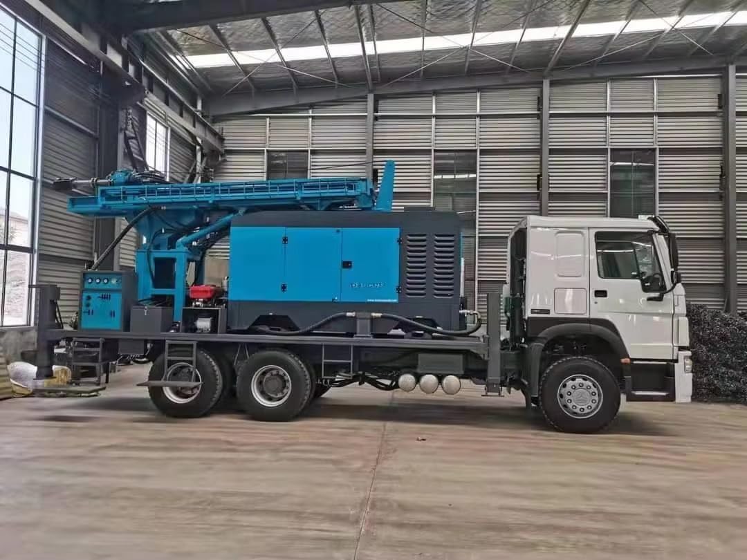 Step-by-step visual guide on operating the buy truck mounted water well drilling rig, demonstrating setup and drilling procedures for the best hydraulic water well drill results.