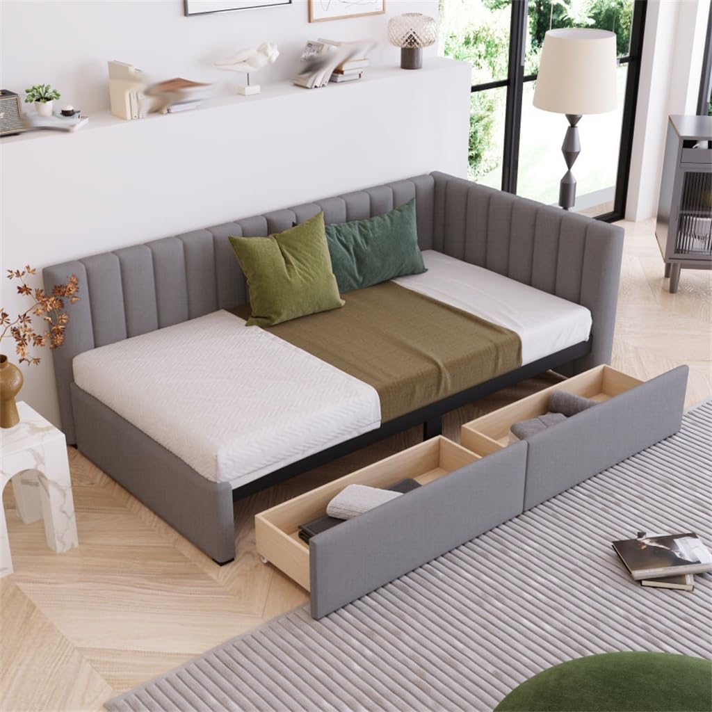 buy upholstered daybed with storage drawers,twin daybed with drawers pros cons,best daybed sofa bed with storage,upholstered daybed without box spring,should I buy a daybed with storage,daybed vs sofa bed for guest room performance testing and real-world results