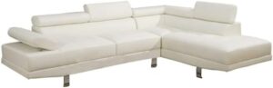 Image 1 of buy white black faux leather sectional