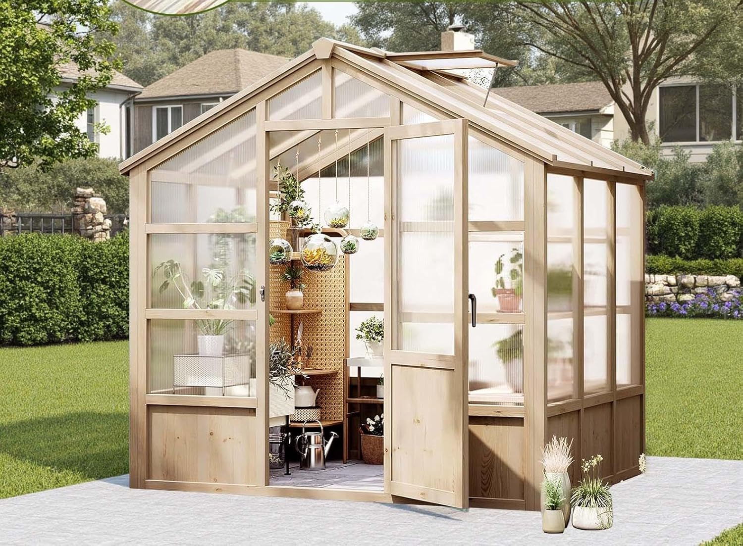 buy wooden polycarbonate greenhouse,wooden greenhouse worth buying,wood vs aluminum greenhouse,polycarbonate greenhouse pros cons,best wooden greenhouse for backyard,should I buy a wooden greenhouse - detailed features and technical specifications