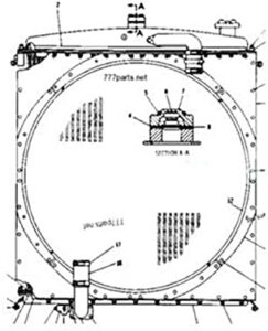 Image 1 of caterpillar d8k water tank radiator