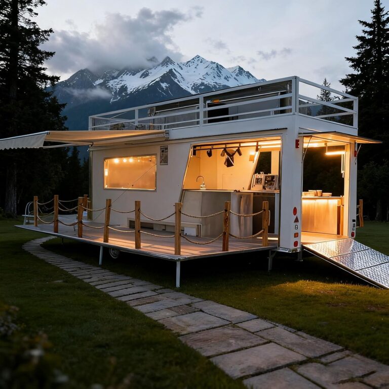 Image 1 of double decker food truck trailer