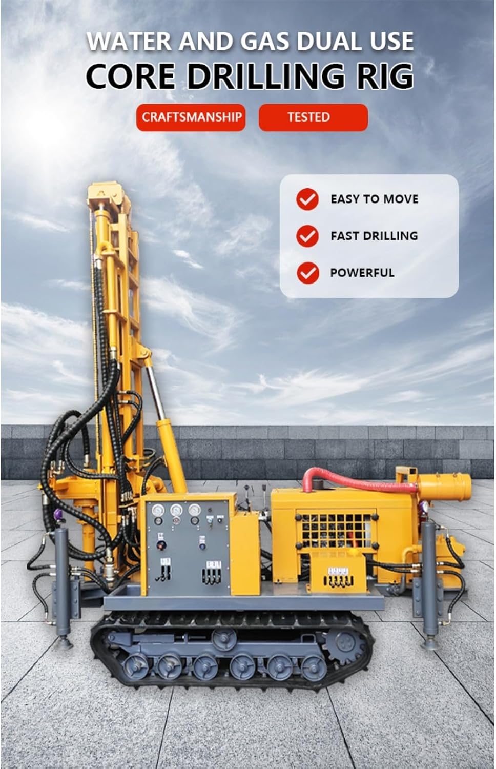 dual power water well drilling rig,should I buy a dual power drill rig,dual power vs single power drill rig,dual power drill rig pros cons,dual power water well rig worth buying,best dual power borehole drilling machine unboxing and complete package contents