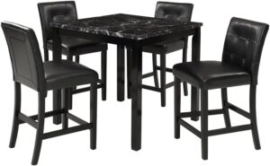 Image 1 of marble top dining table set worth it
