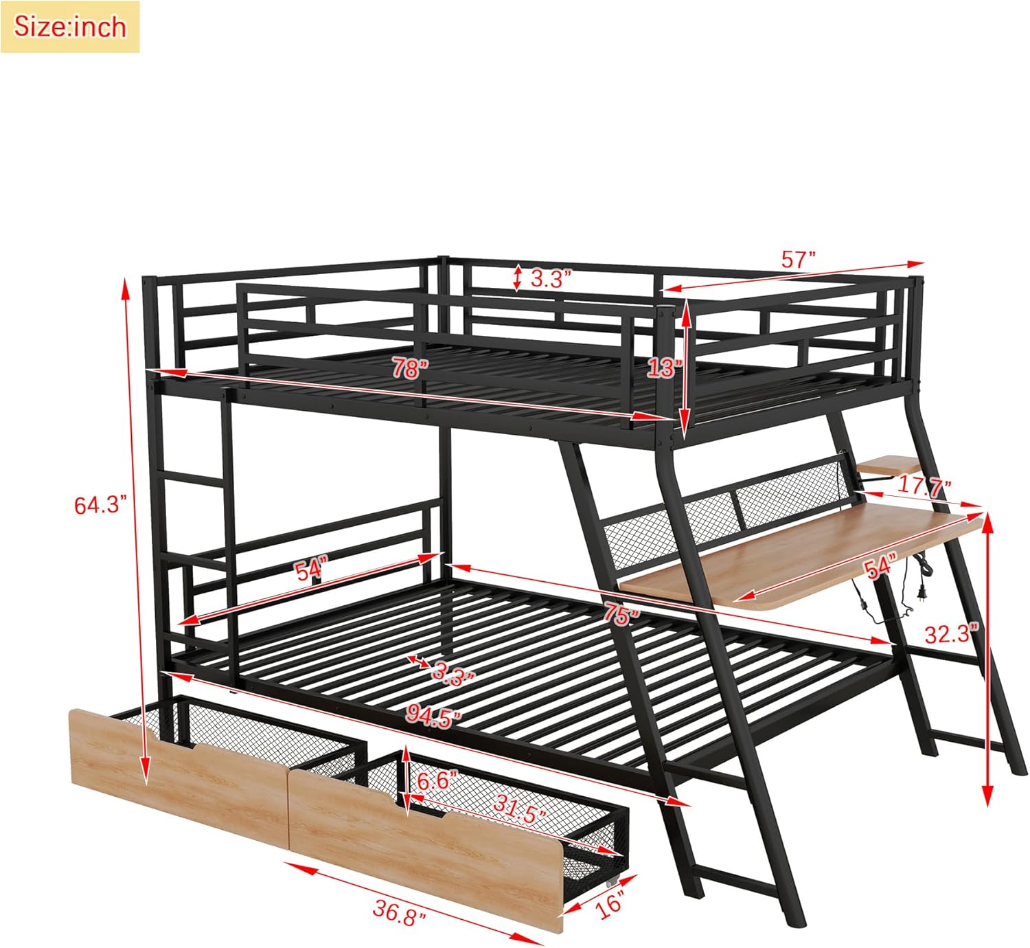 Metal Bunk Bed with Desk: Honest Pros & Cons & Our Experience 2 metal bunk bed with desk,should I buy a metal bunk bed with desk,metal bunk bed with desk pros cons,metal bunk bed with desk worth buying,best bunk bed with built-in desk,metal bunk bed with desk vs loft bed unboxing and complete package contents