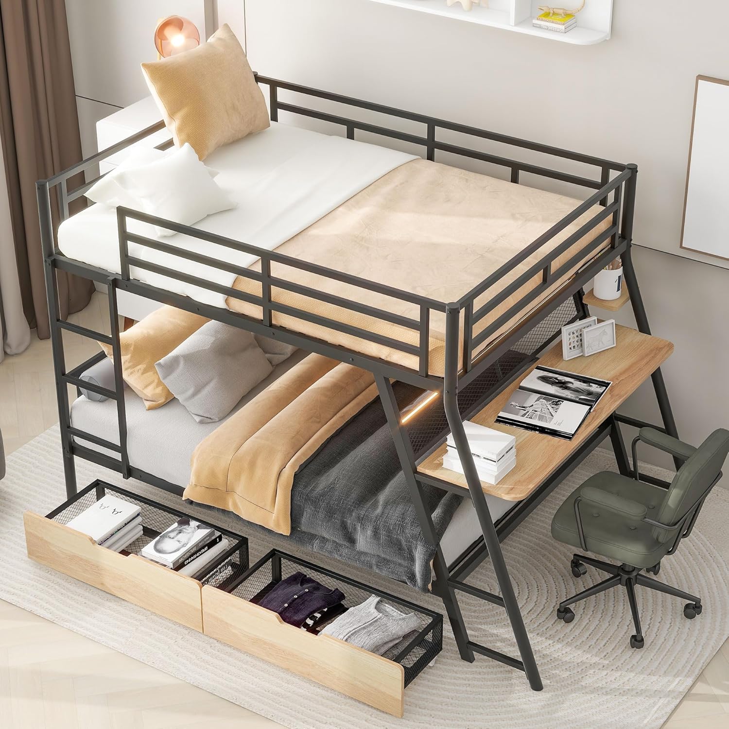 Metal Bunk Bed with Desk: Honest Pros & Cons & Our Experience 3 Step-by-step guide for metal bunk bed with desk,should I buy a metal bunk bed with desk,metal bunk bed with desk pros cons,metal bunk bed with desk worth buying,best bunk bed with built-in desk,metal bunk bed with desk vs loft bed - complete tutorial