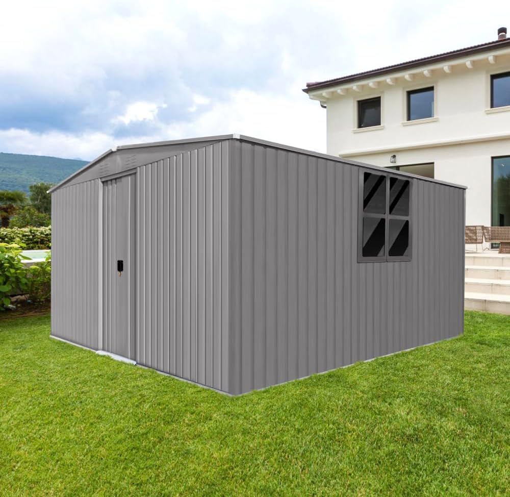 metal garden shed firewood storage,should I buy a metal shed with firewood storage,metal garden shed vs plastic shed,metal shed firewood storage pros cons,dual purpose garden yard shed with wood storage unboxing and complete package contents