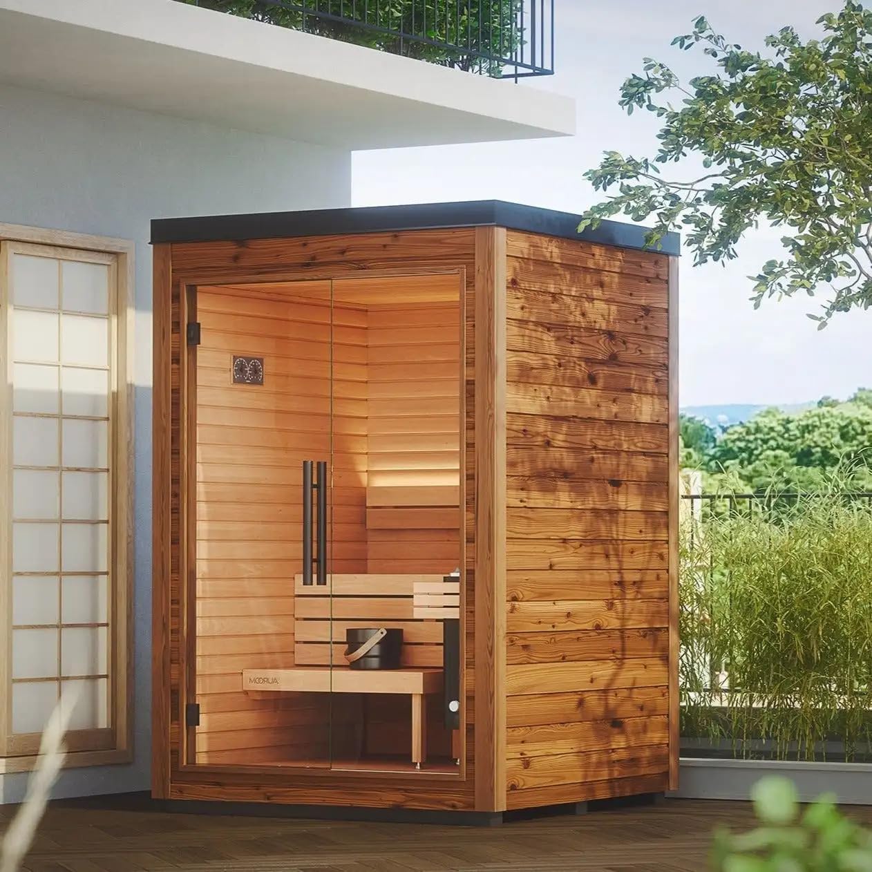 modern outdoor cabin sauna worth it,should I buy a modern cabin sauna,modern cabin sauna pros cons,best outdoor cabin sauna kit,glass front sauna worth buying,Custom Sauna Works cabin sauna unboxing and complete package contents