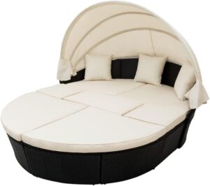 Image 1 of rattan daybed with canopy worth it