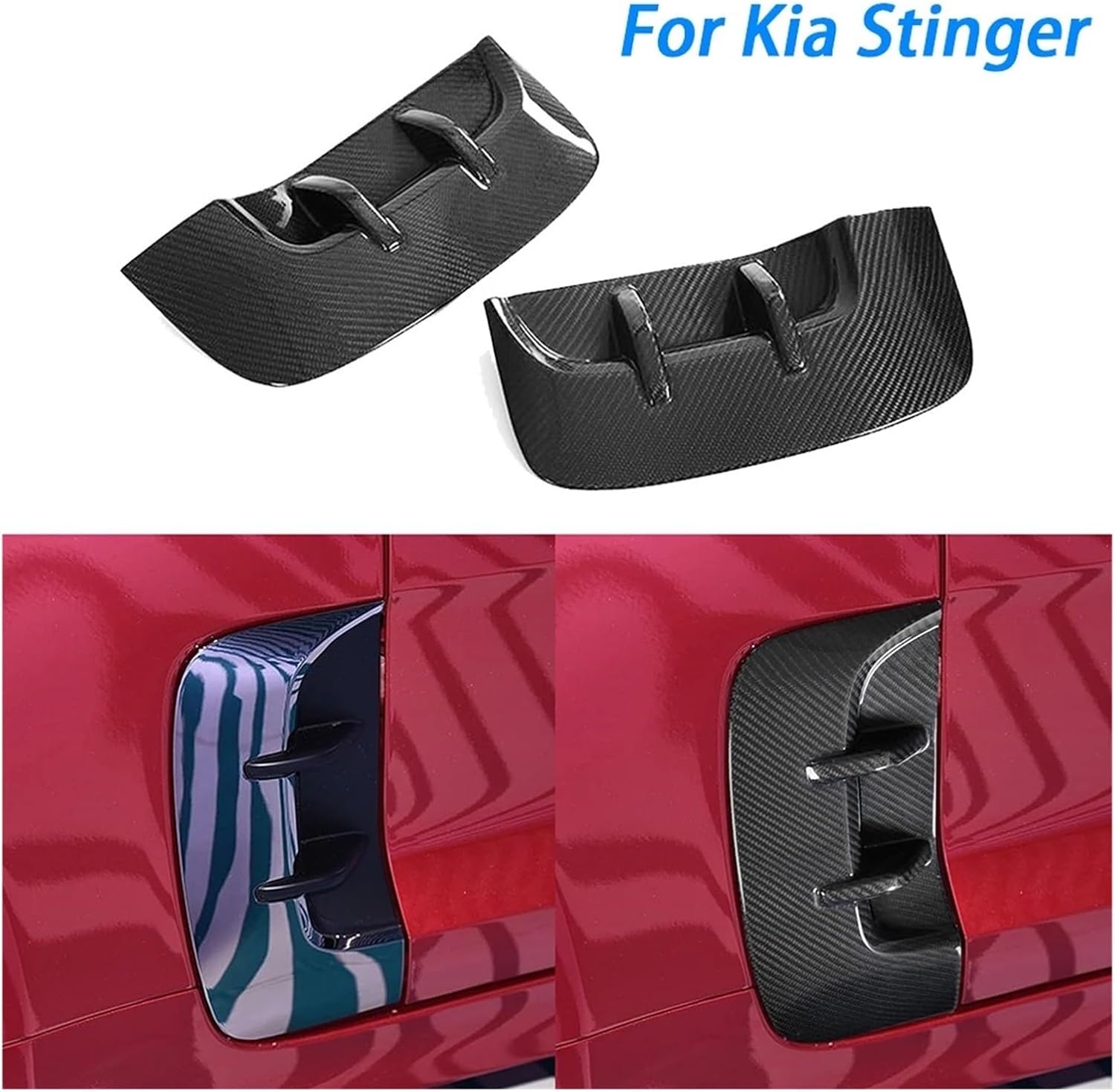 real dry carbon fiber kia stinger side vents,kia stinger carbon fiber vent pros cons,dry carbon fiber side vents worth buying,kia stinger fender vent cover trim,should I buy carbon fiber kia stinger accessories,best kia stinger exterior carbon upgrades unboxing and complete package contents