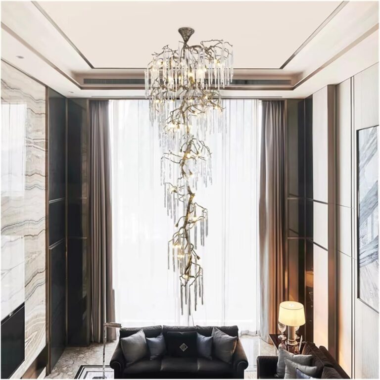 Image 1 of vintage crystal staircase chandelier worth it