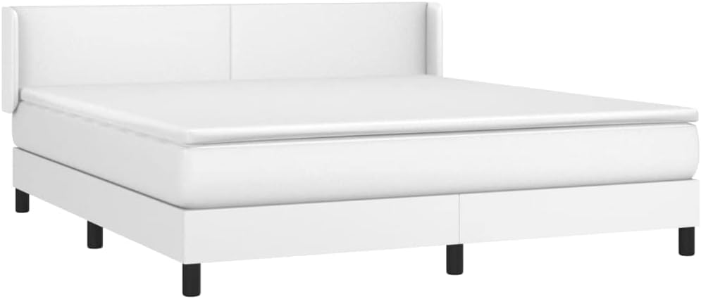 white queen faux leather bed,should I buy a faux leather bed,white queen bed pros cons,faux leather bed worth buying,best queen bed with mattress,box spring bed vs platform bed performance testing and real-world results